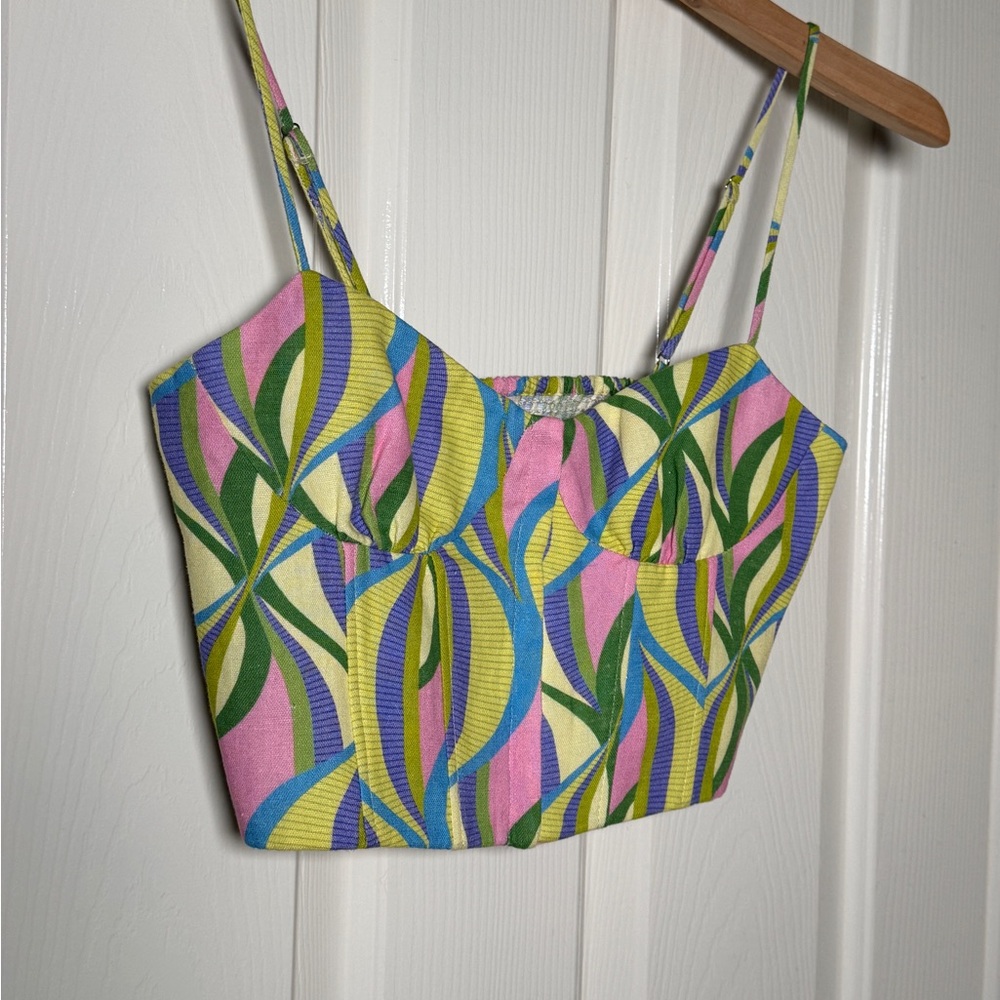 Zara wavy print crop top - Picture 4 of 7